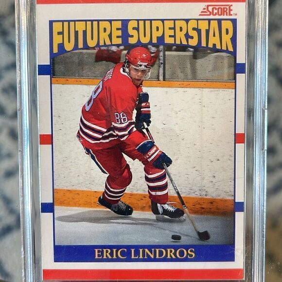Eric Lindros, Oshawa General hockey card. 1990 from Score - Picture 4 of 4